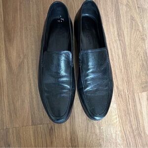 Giorgio Armani Black Men’s Leather Loafers Size 11